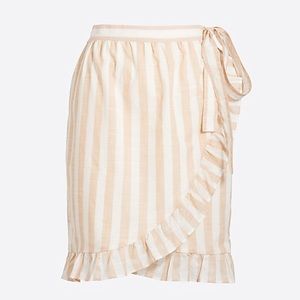 NWT J.CREW Striped Wrap Skirt